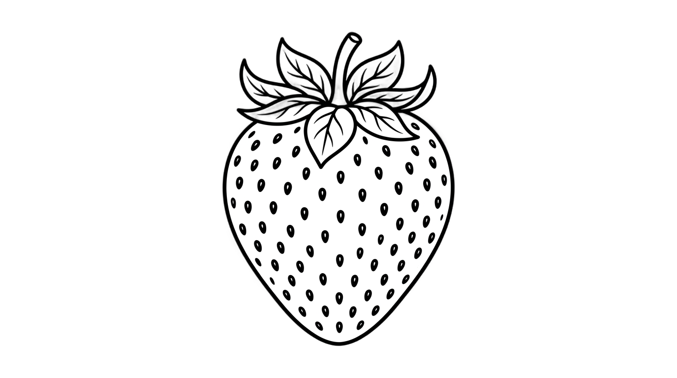 strawberry clipart black and white png PNG transparent background
