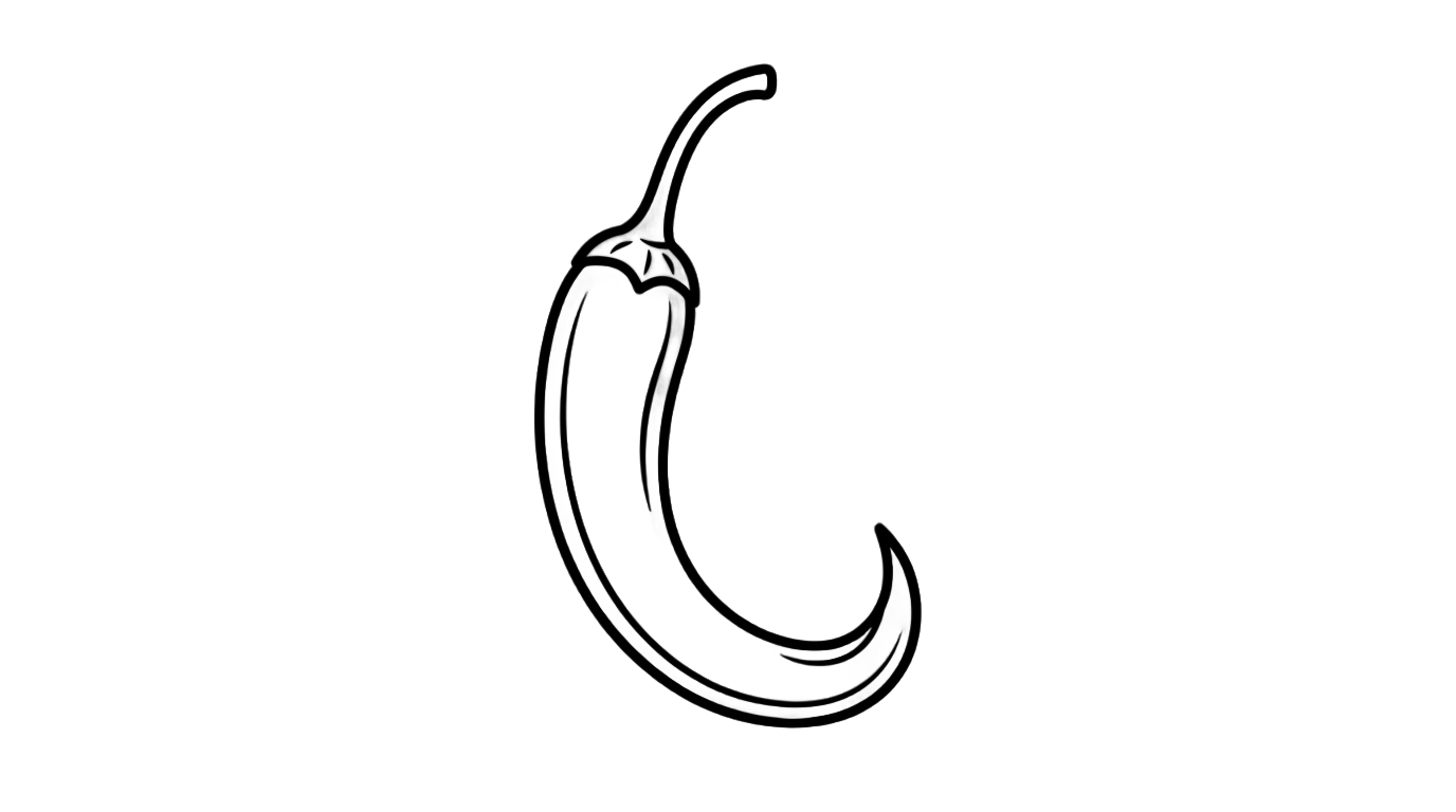chili clipart black and white png PNG transparent background