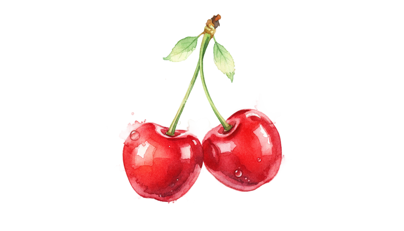 cherry watercolor png PNG transparent background