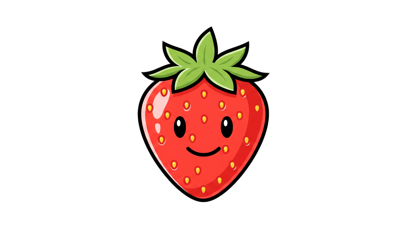strawberry emoji png PNG transparent background