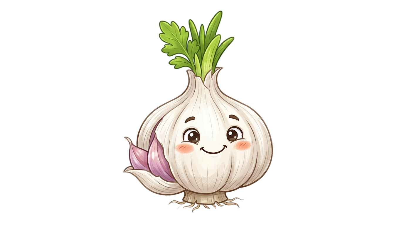 garlic png cartoon PNG transparent background