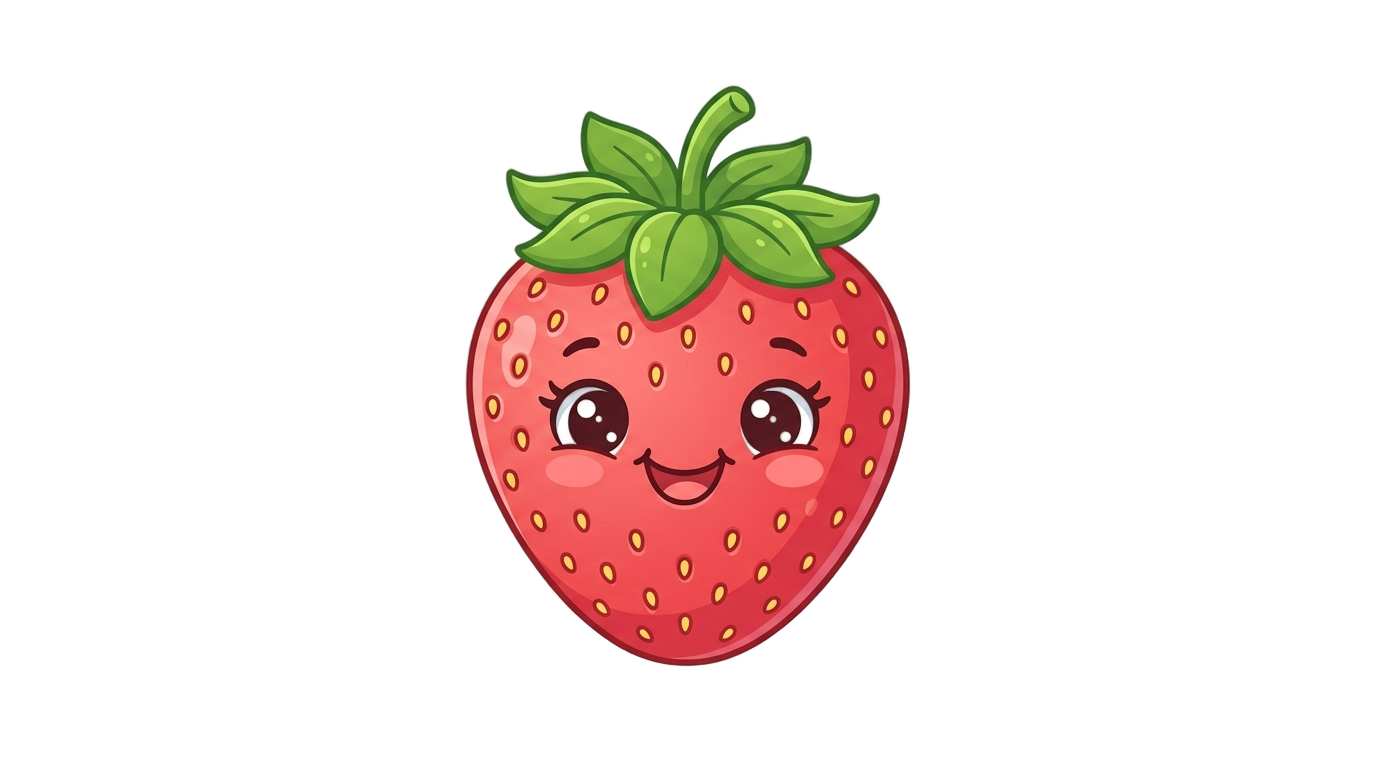 cute strawberry clipart png PNG transparent background