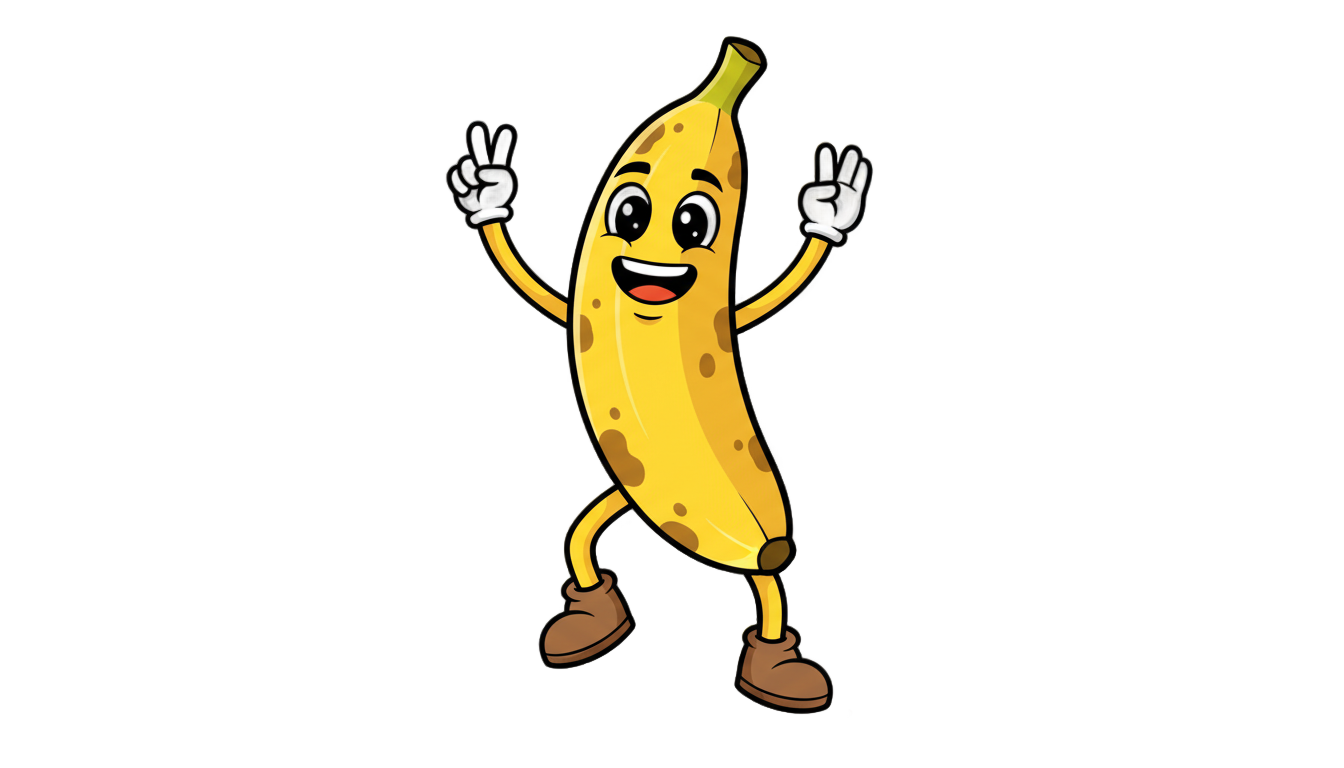 banana animada png PNG transparent background