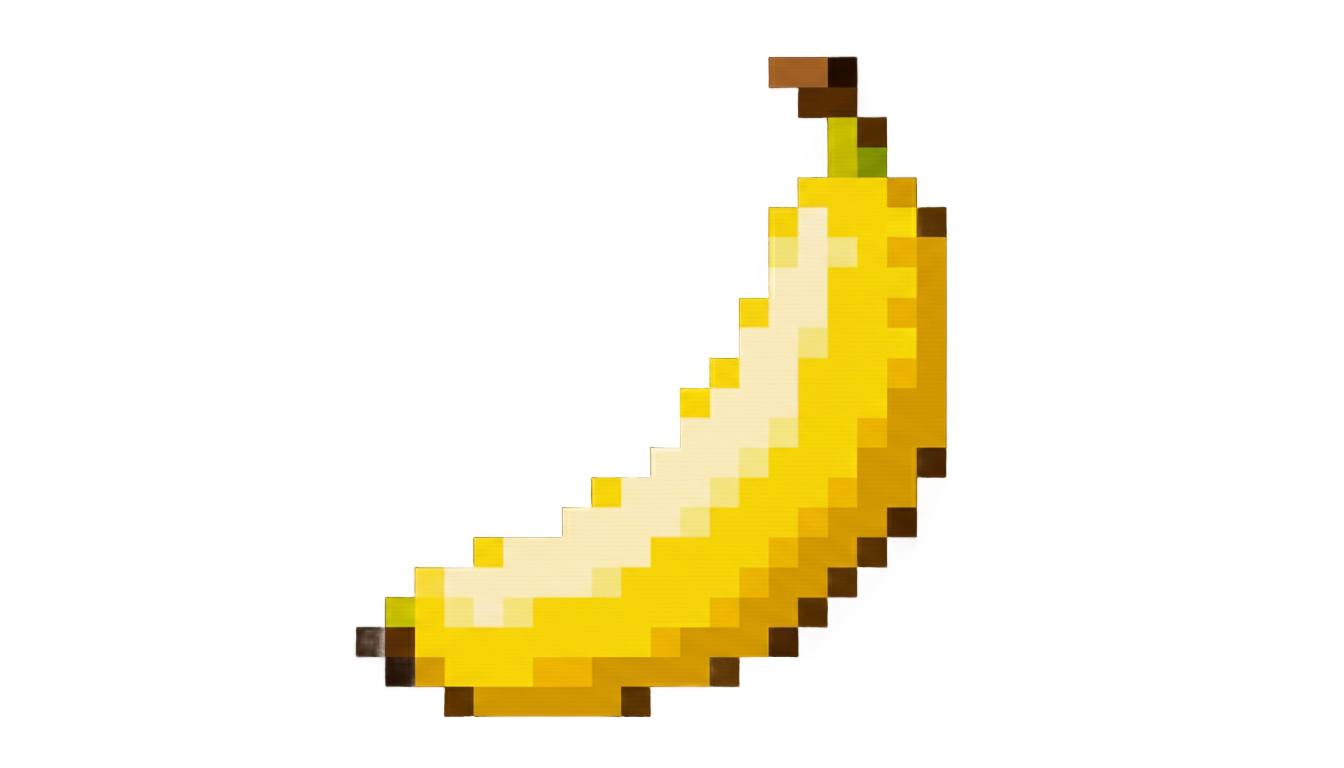 pixel banana png PNG transparent background
