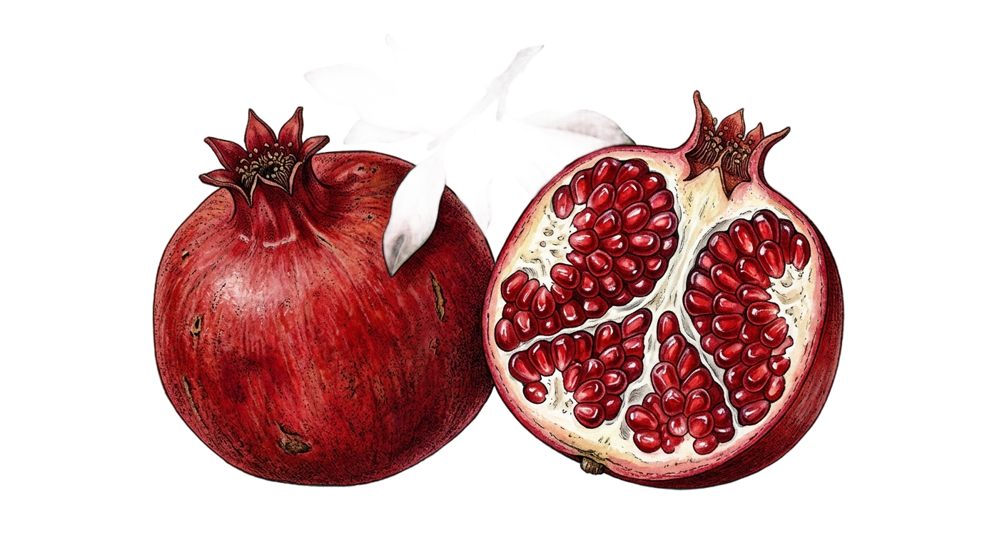 pomegranate illustration png PNG transparent background