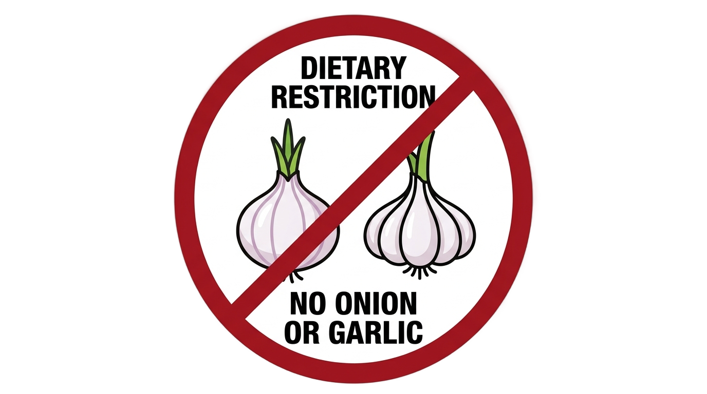 no onion no garlic logo png PNG transparent background