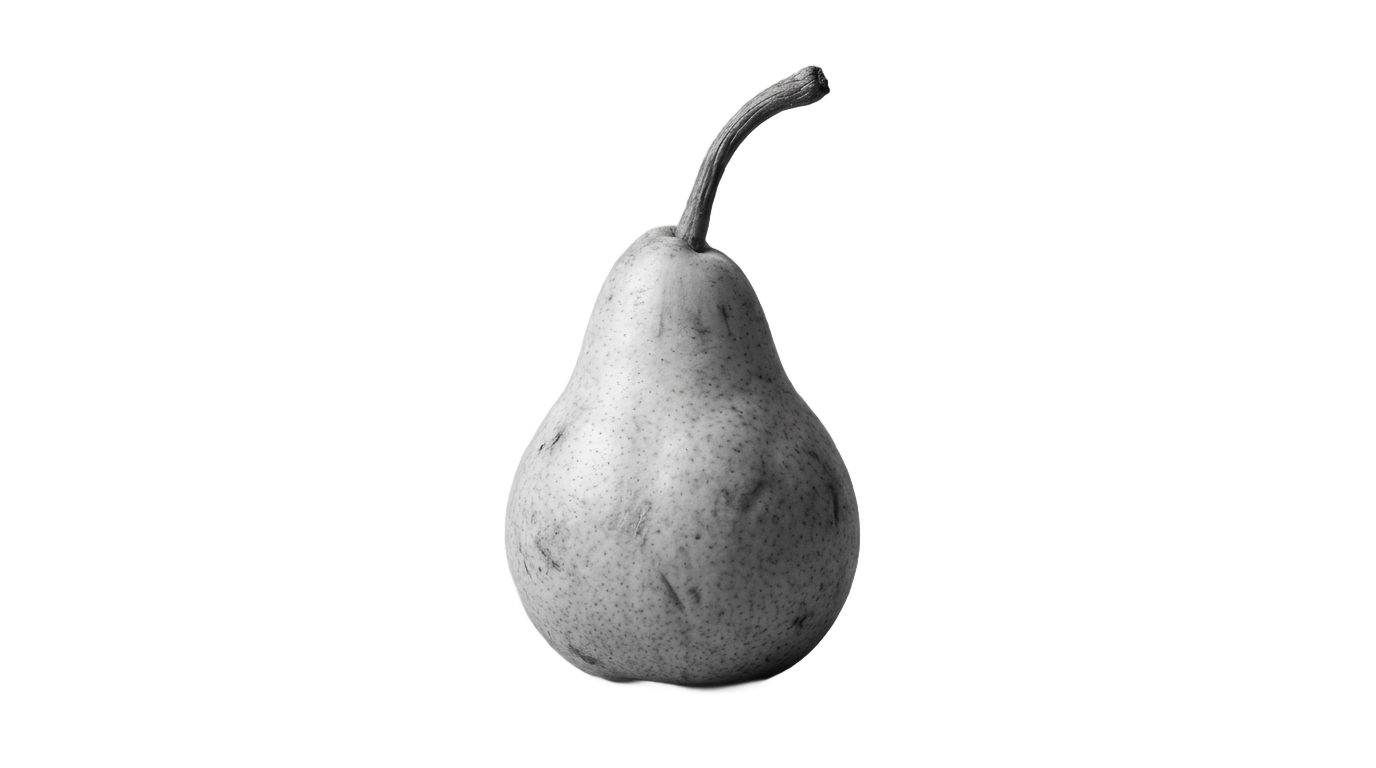pear png black and white PNG transparent background