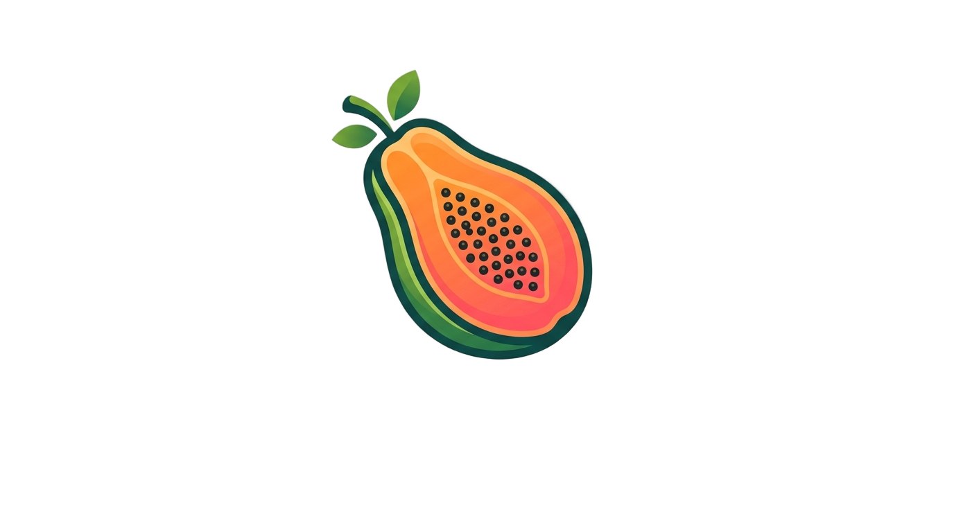 papaya logo png PNG transparent background