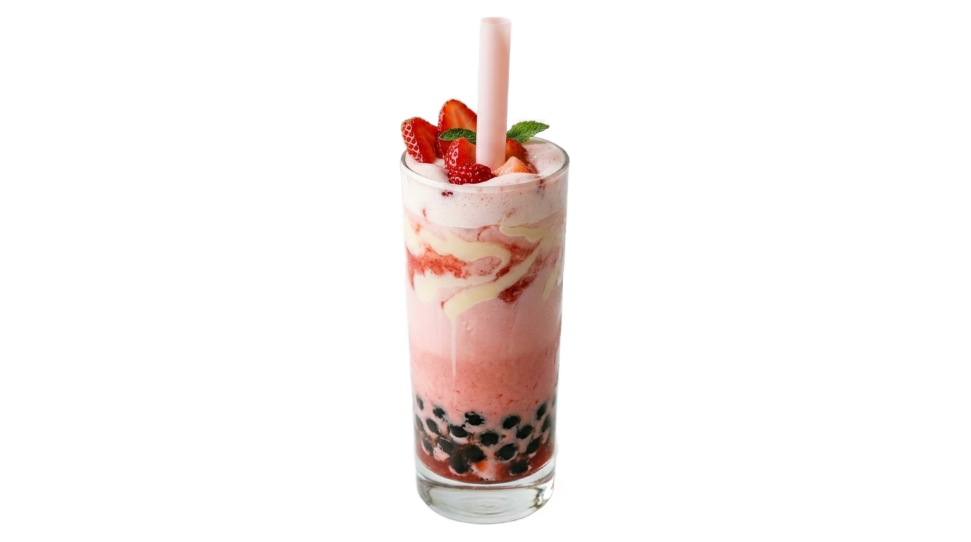 strawberry milk tea png PNG transparent background