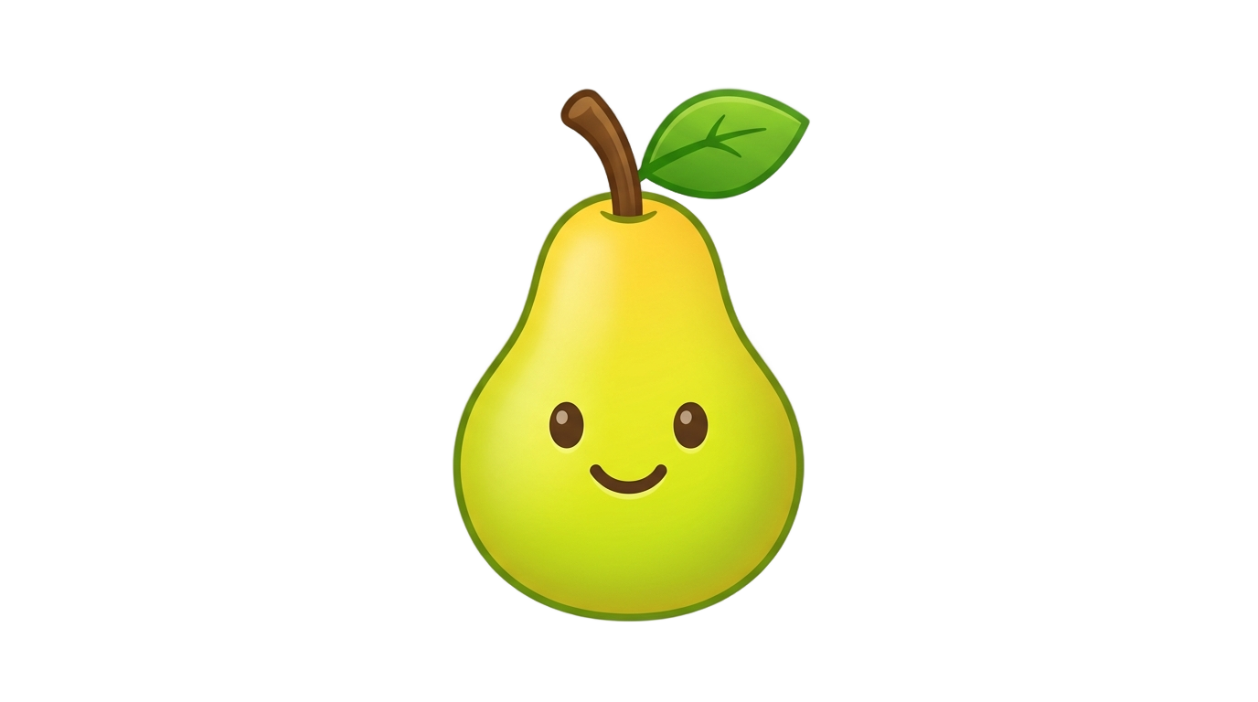 pear emoji png PNG transparent background