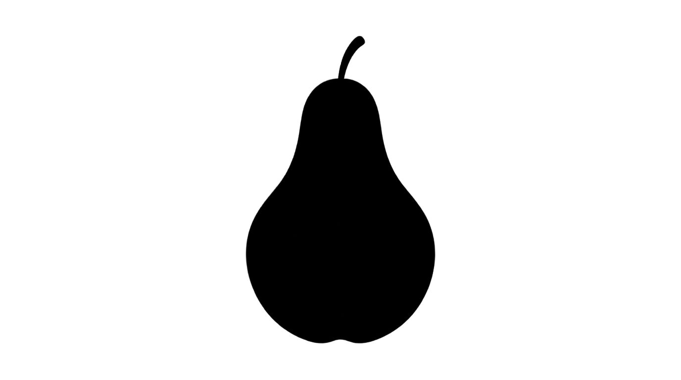 pear silhouette png PNG transparent background