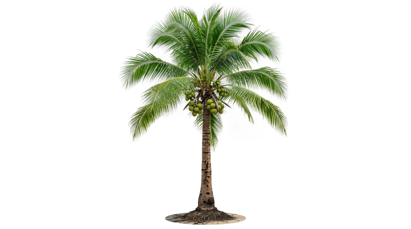 green coconut tree png PNG transparent background