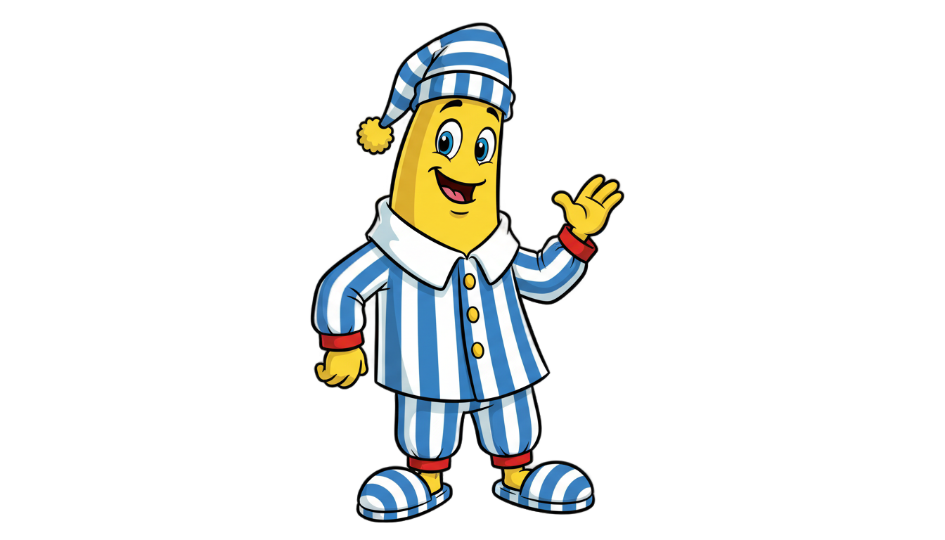 banana de pijama png PNG transparent background