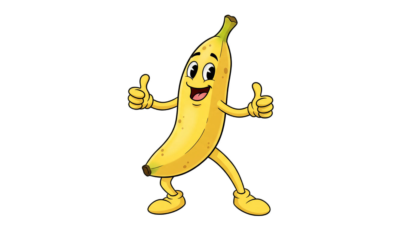 banana animada png PNG transparent background