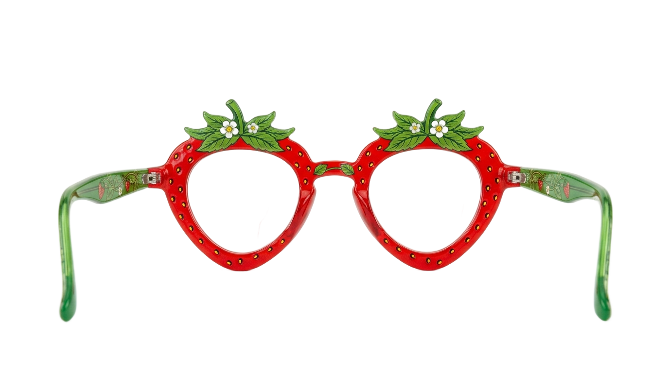 nana strawberry glasses png PNG transparent background