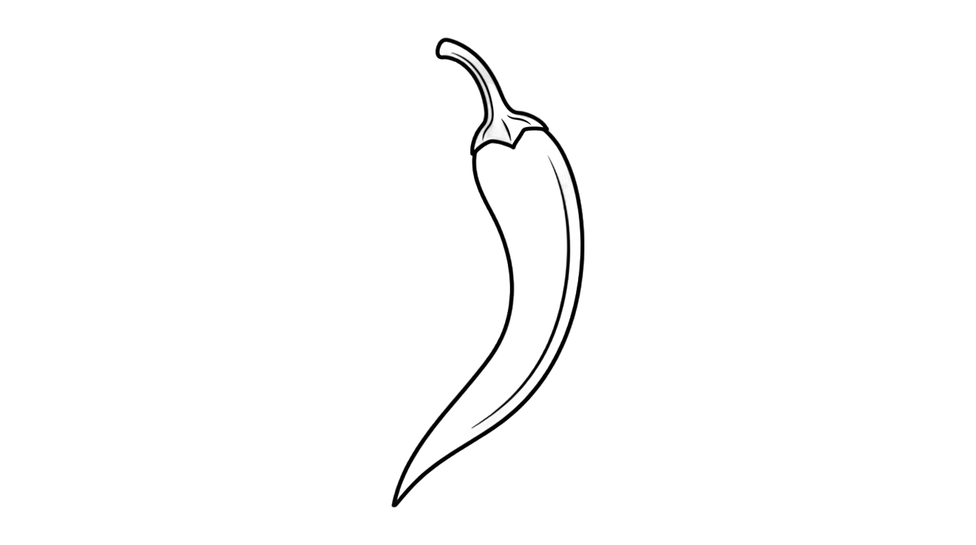 chili pepper outline png PNG transparent background