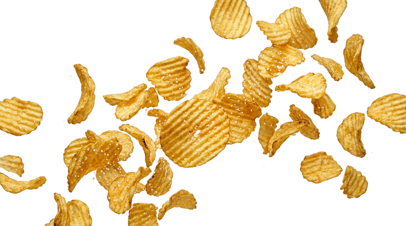 flying potato chips png PNG transparent background