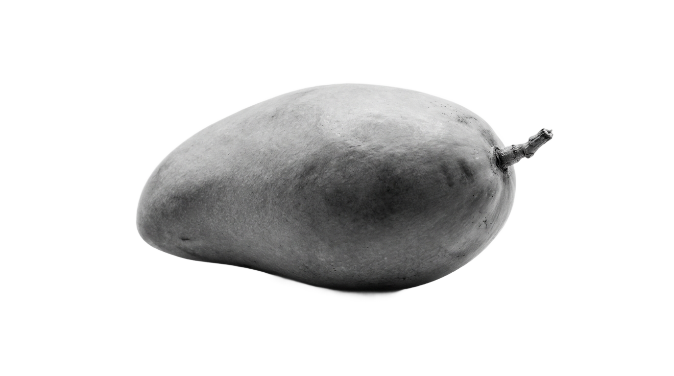 mango png image black and white PNG transparent background