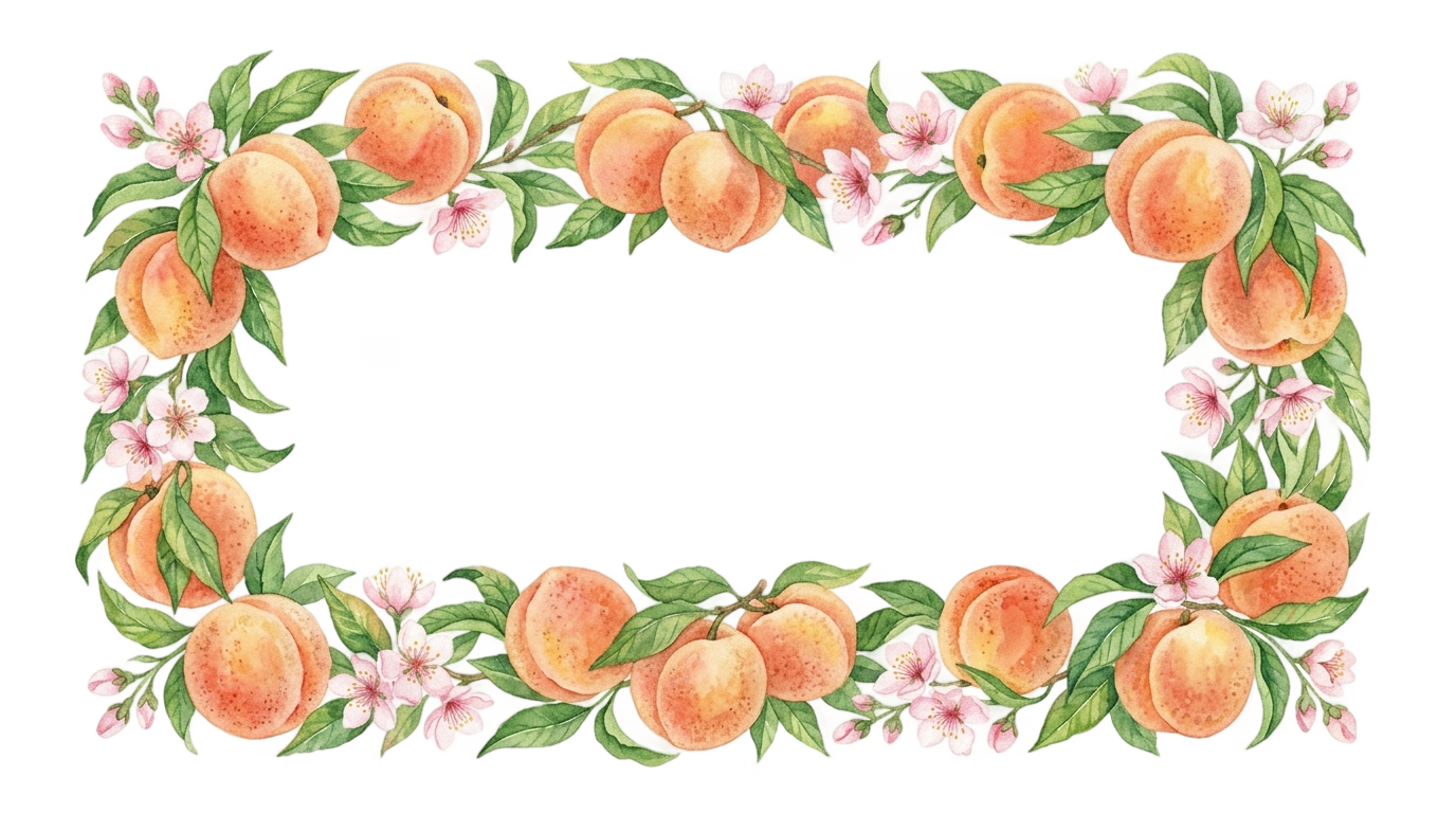 peach frame png PNG transparent background