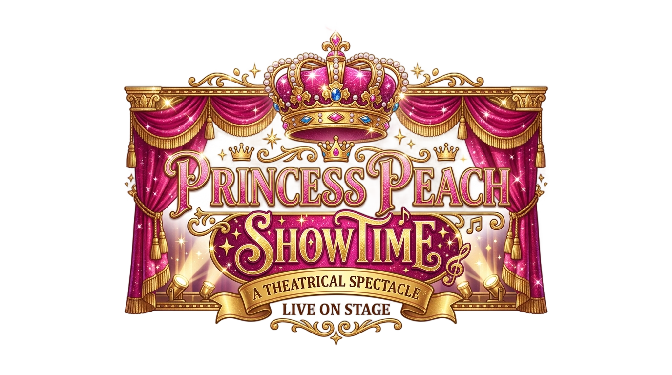 princess peach showtime logo png PNG transparent background
