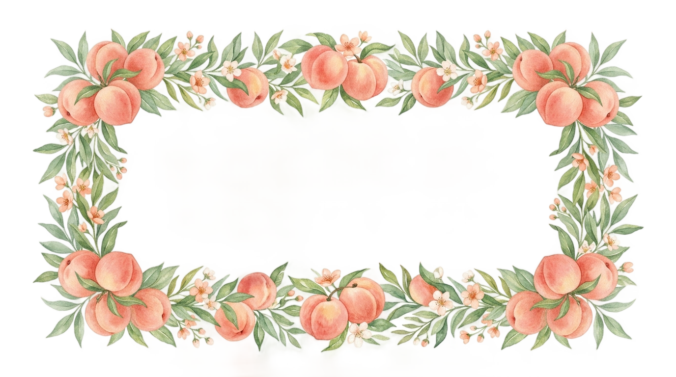 peach border png PNG transparent background