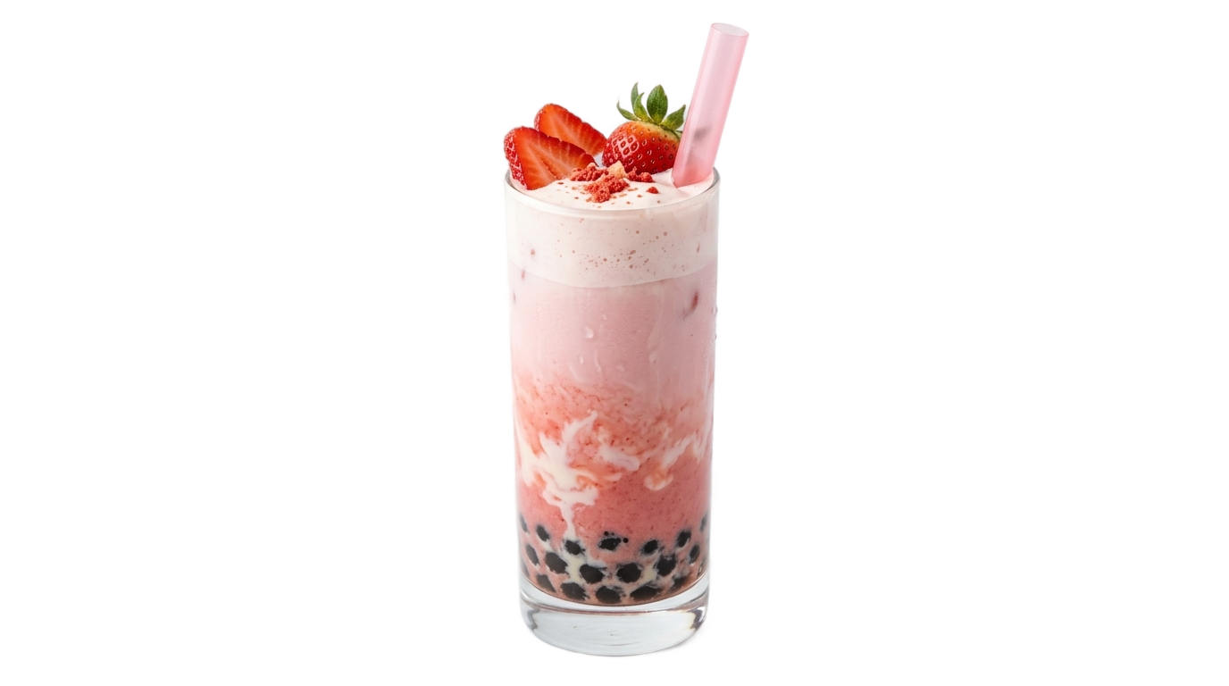 strawberry milk tea png PNG transparent background