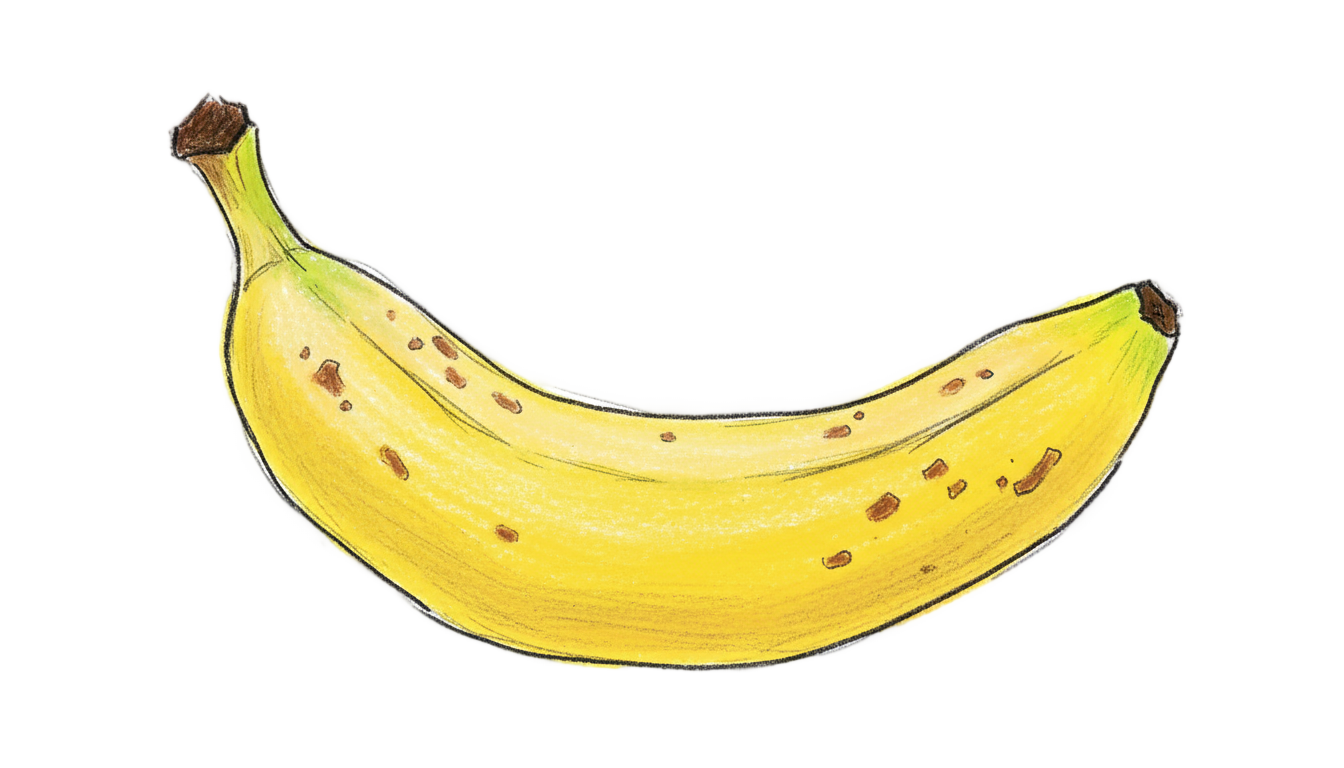 banana png dibujo PNG transparent background