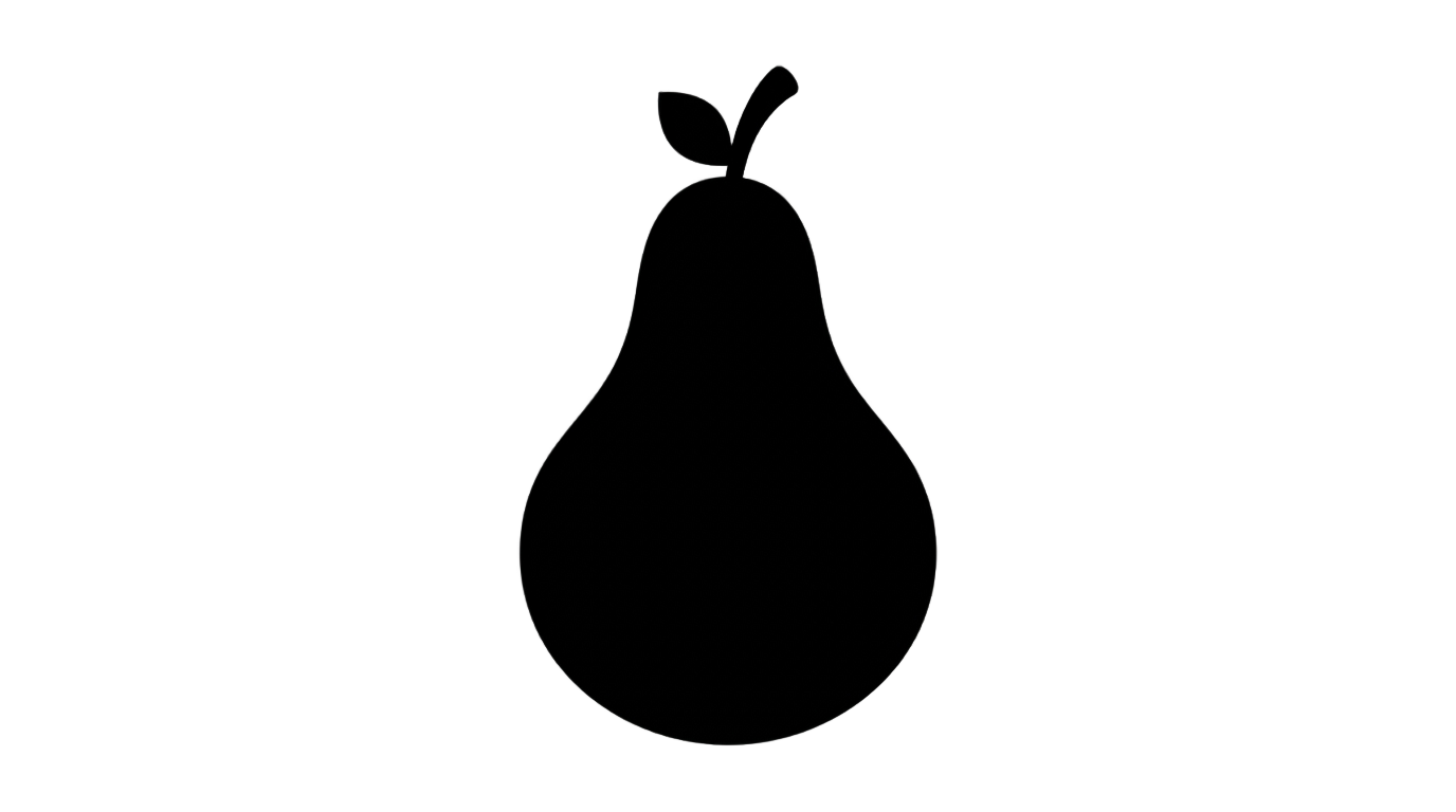 pear silhouette png PNG transparent background