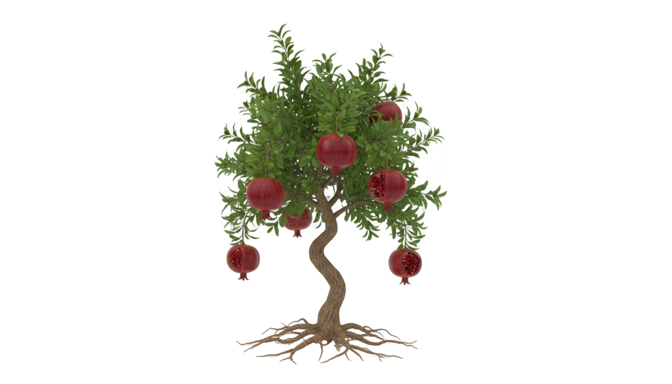 pomegranate tree png PNG transparent background