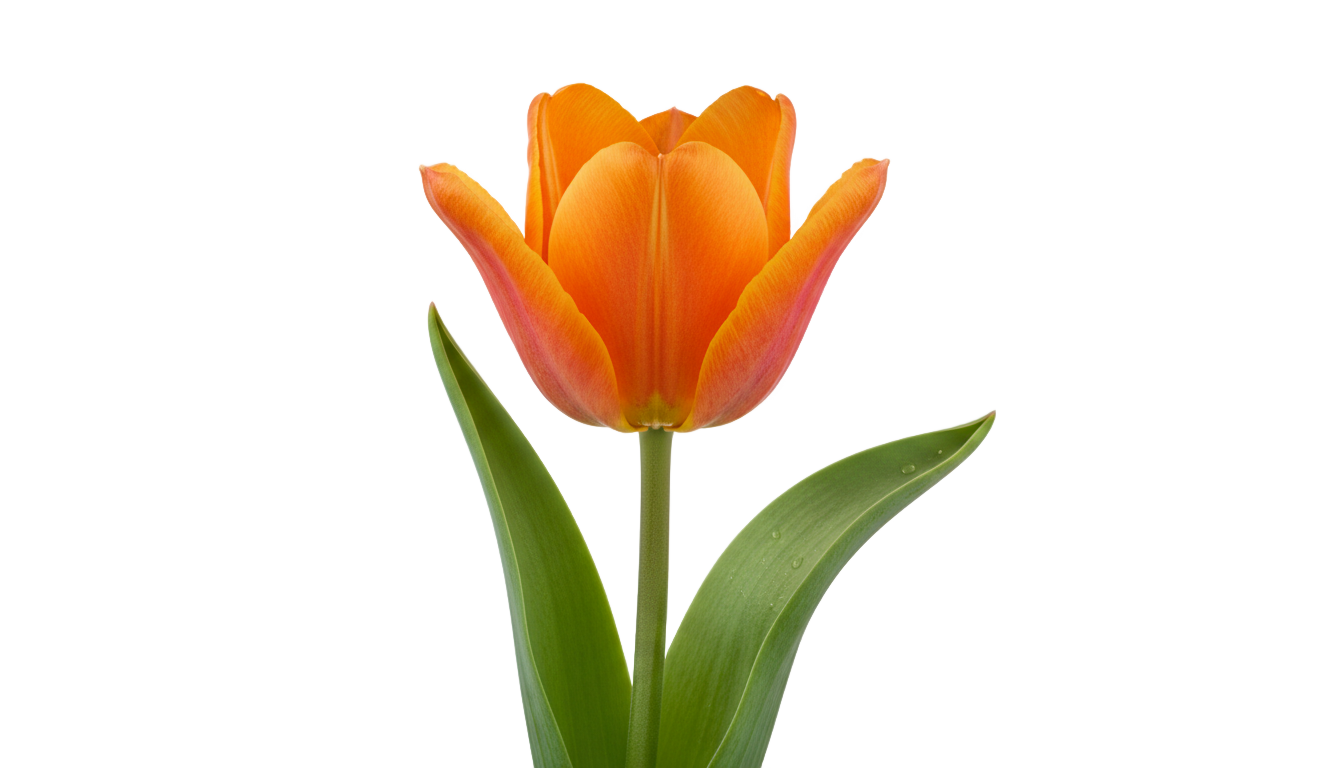 orange tulip png PNG transparent background