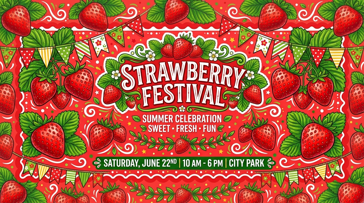 strawberry festival png PNG transparent background