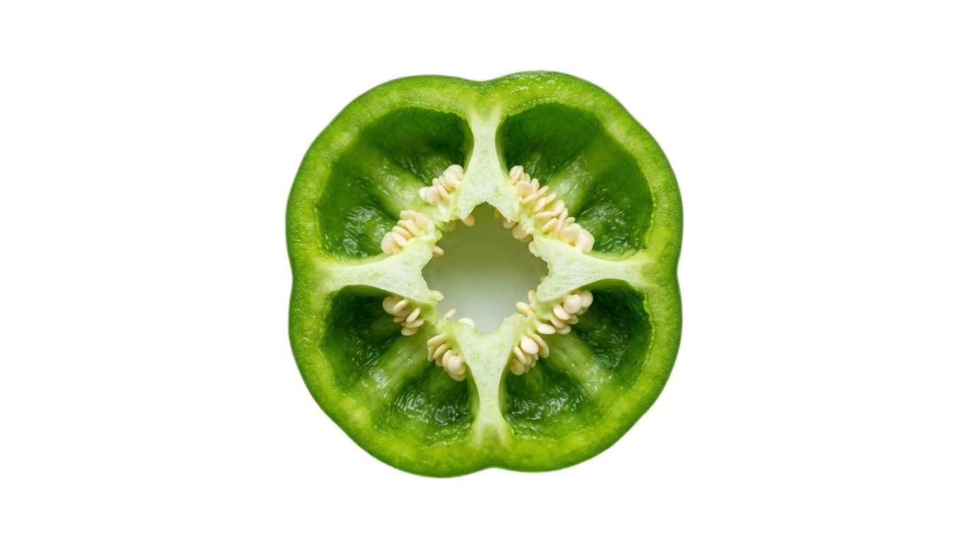 sliced green pepper png PNG transparent background