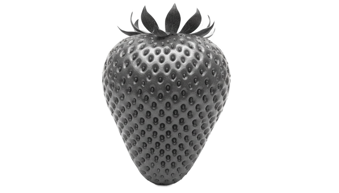 strawberry png black and white PNG transparent background