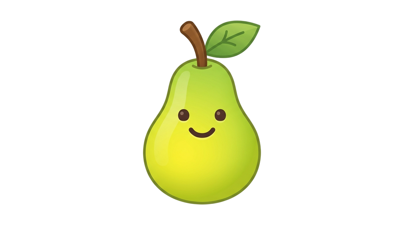pear emoji png PNG transparent background