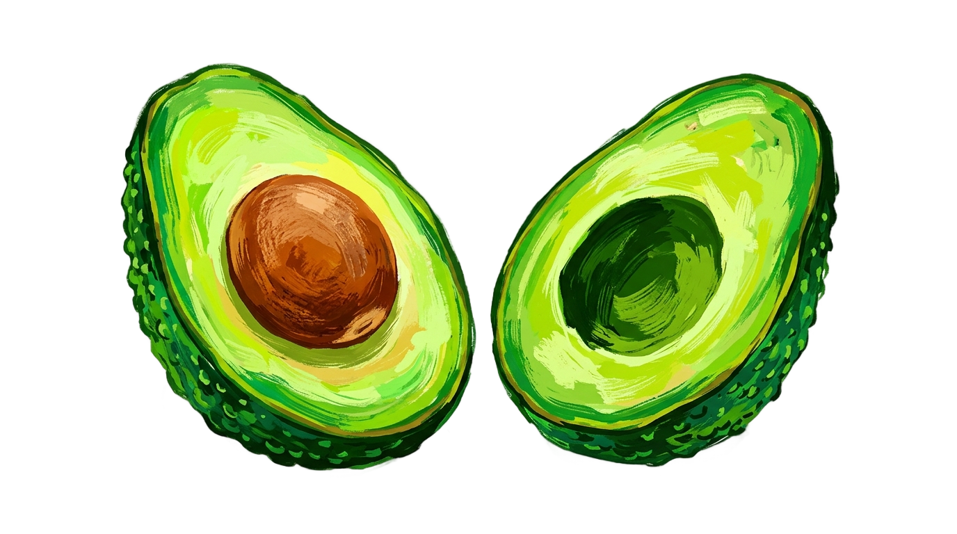 avocado art png PNG transparent background