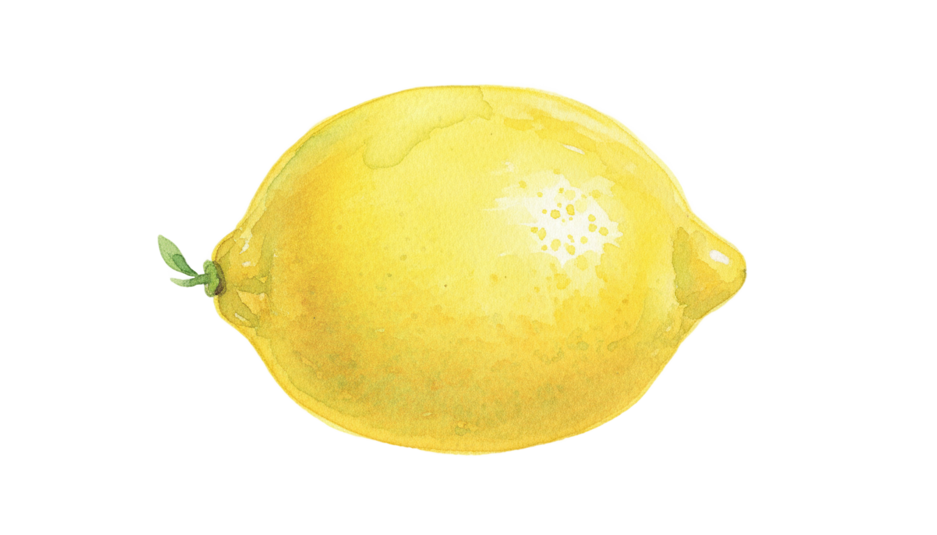 watercolor lemon png PNG transparent background