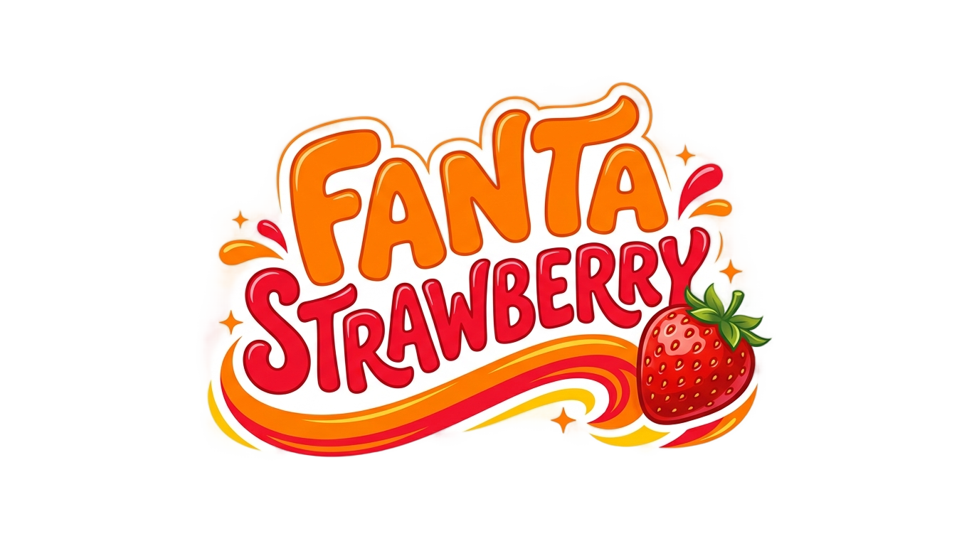 fanta strawberry logo png PNG transparent background