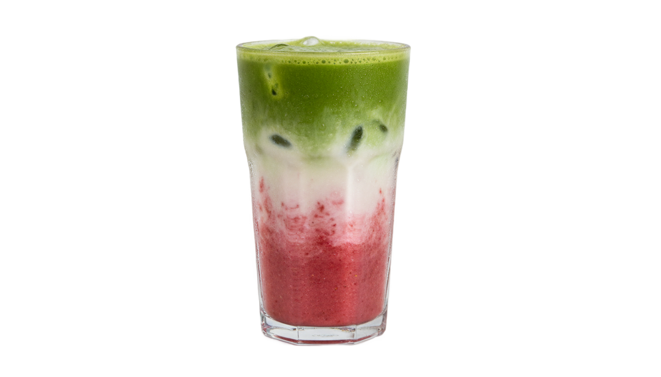 strawberry matcha latte png PNG transparent background