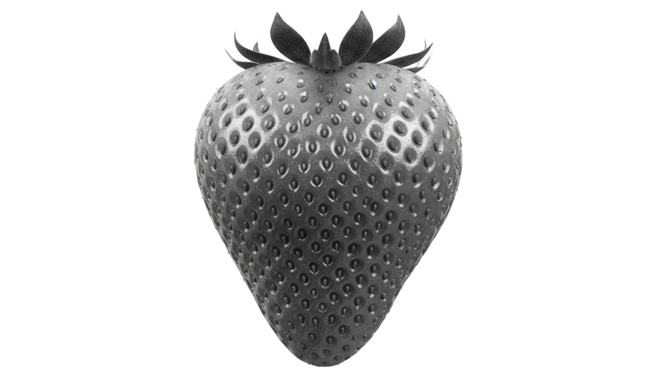 strawberry png black and white PNG transparent background