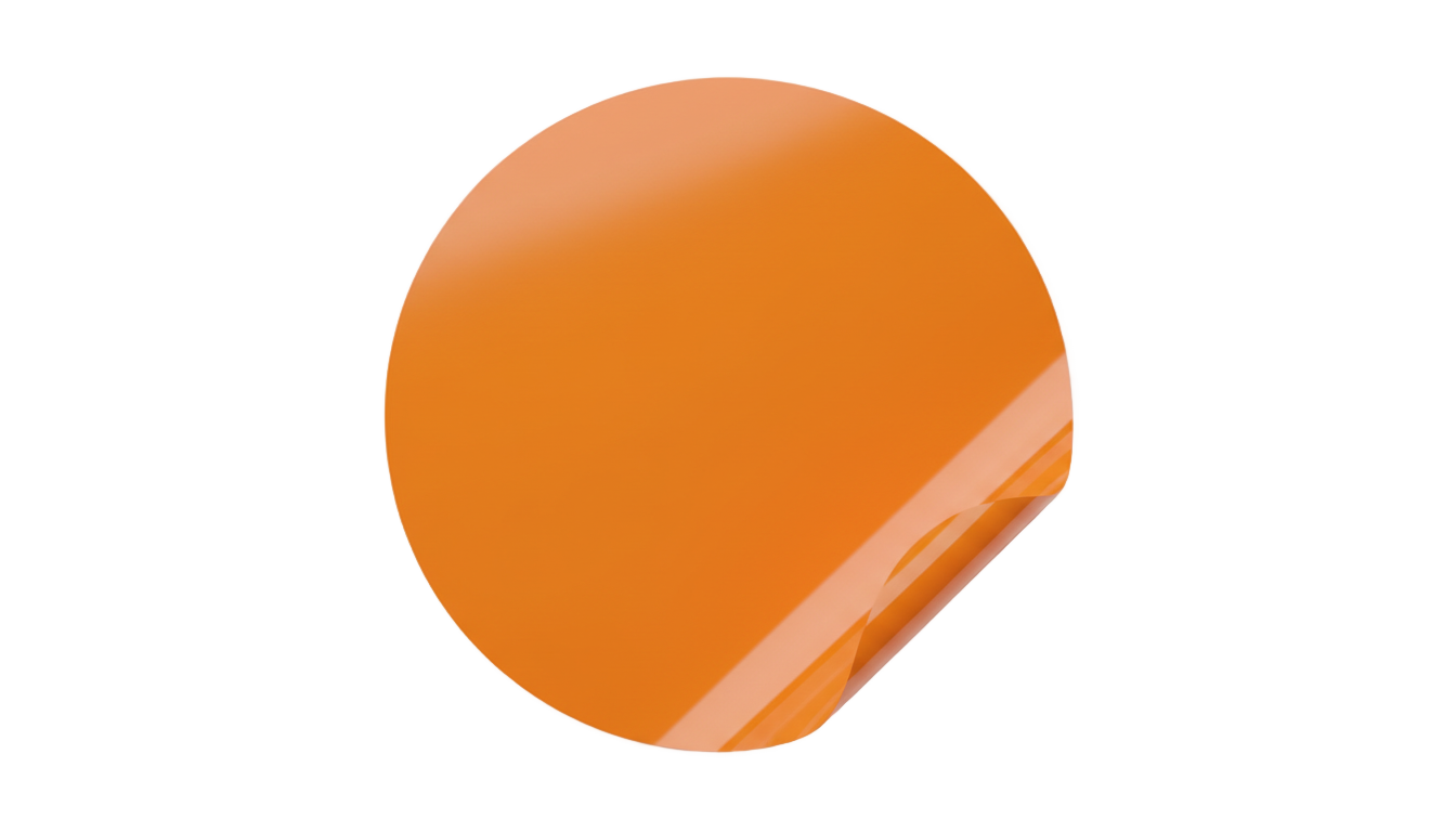 orange sticker png PNG transparent background
