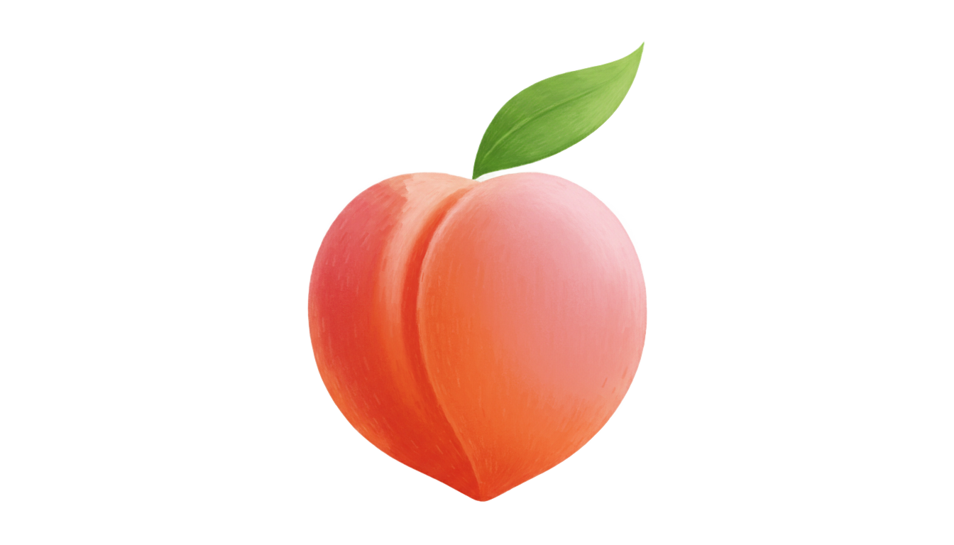 peach logo png PNG transparent background