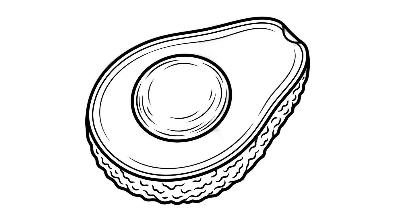 avocado outline png PNG transparent background