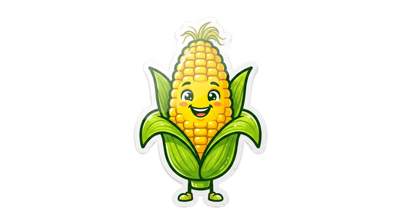 corn sticker png PNG transparent background