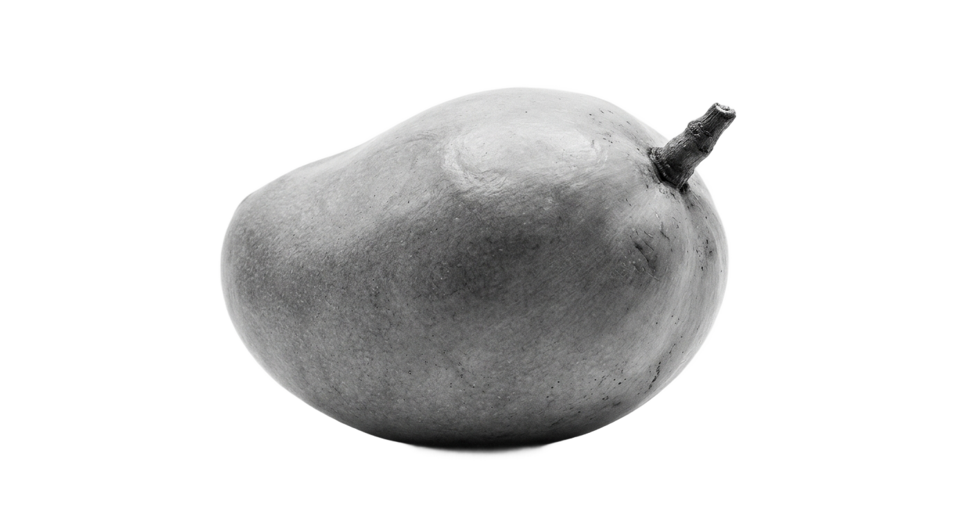 mango png image black and white PNG transparent background