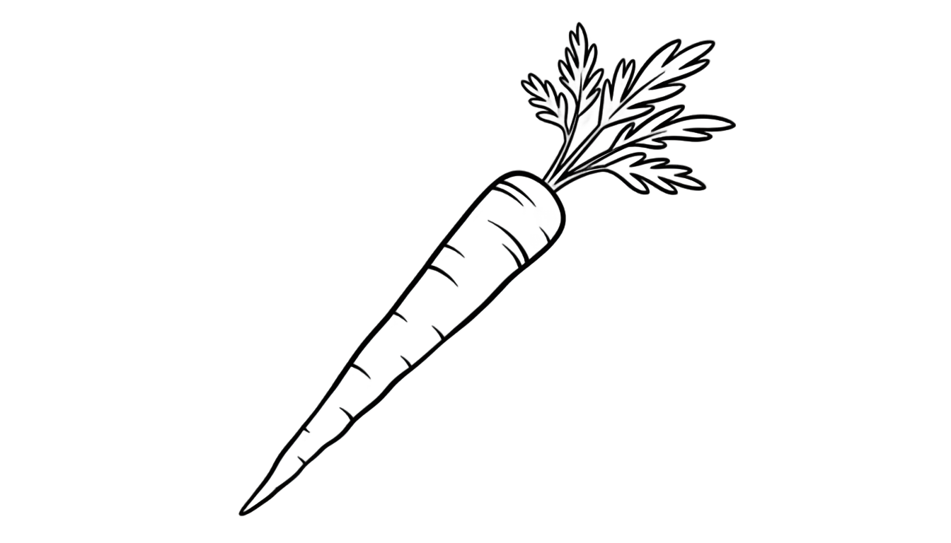 carrot black and white png PNG transparent background