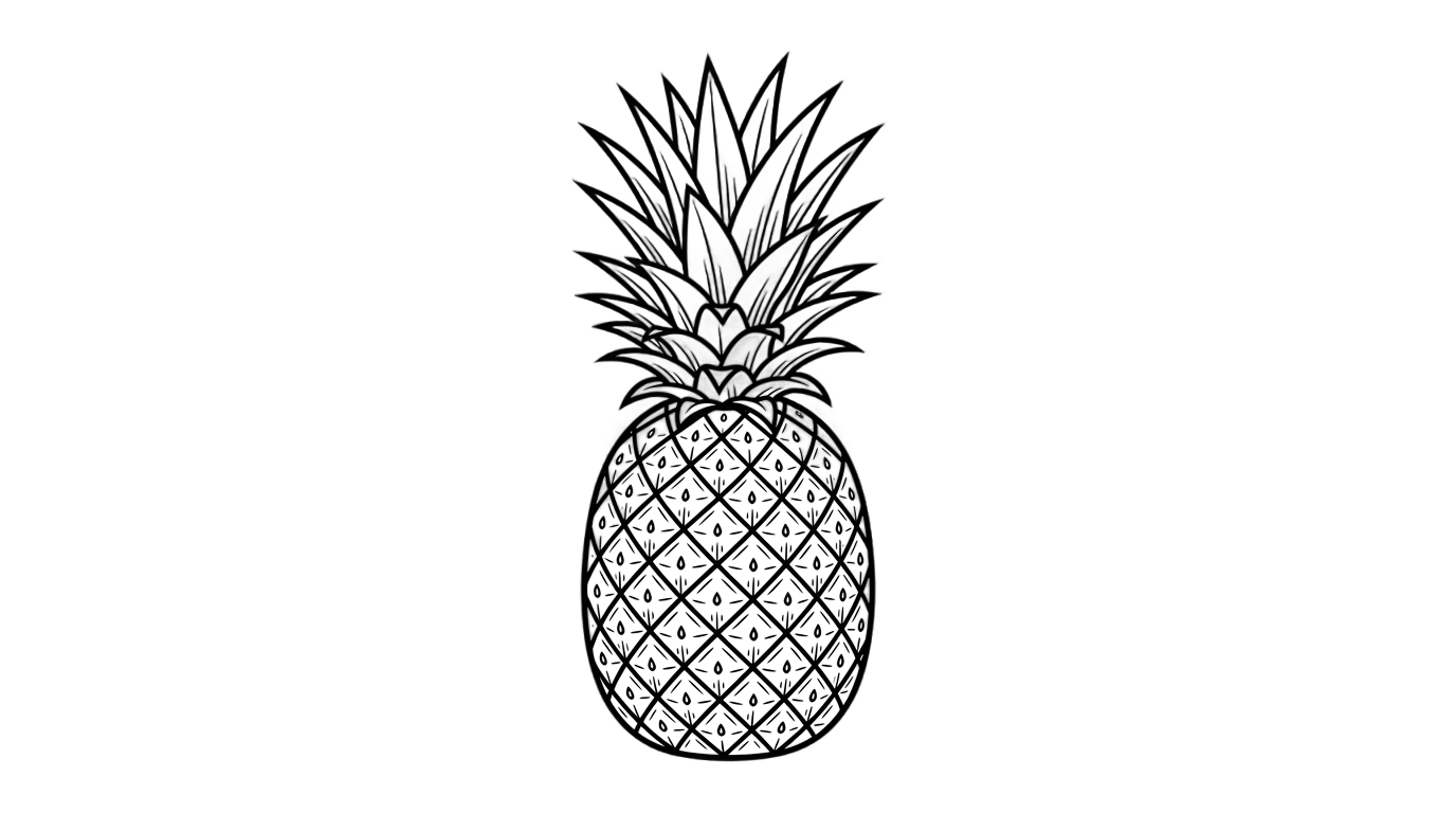 pineapple outline png PNG transparent background