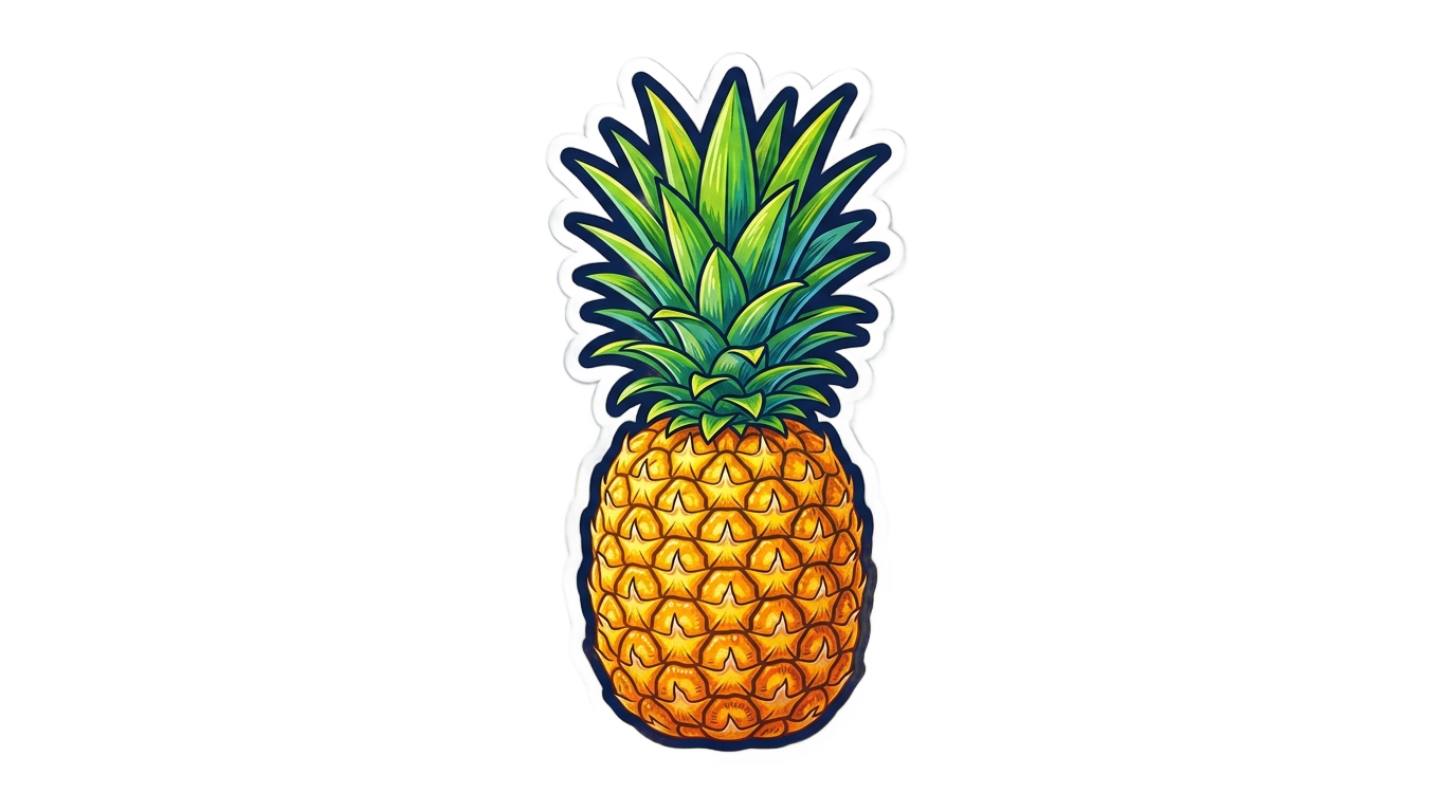 pineapple sticker png PNG transparent background