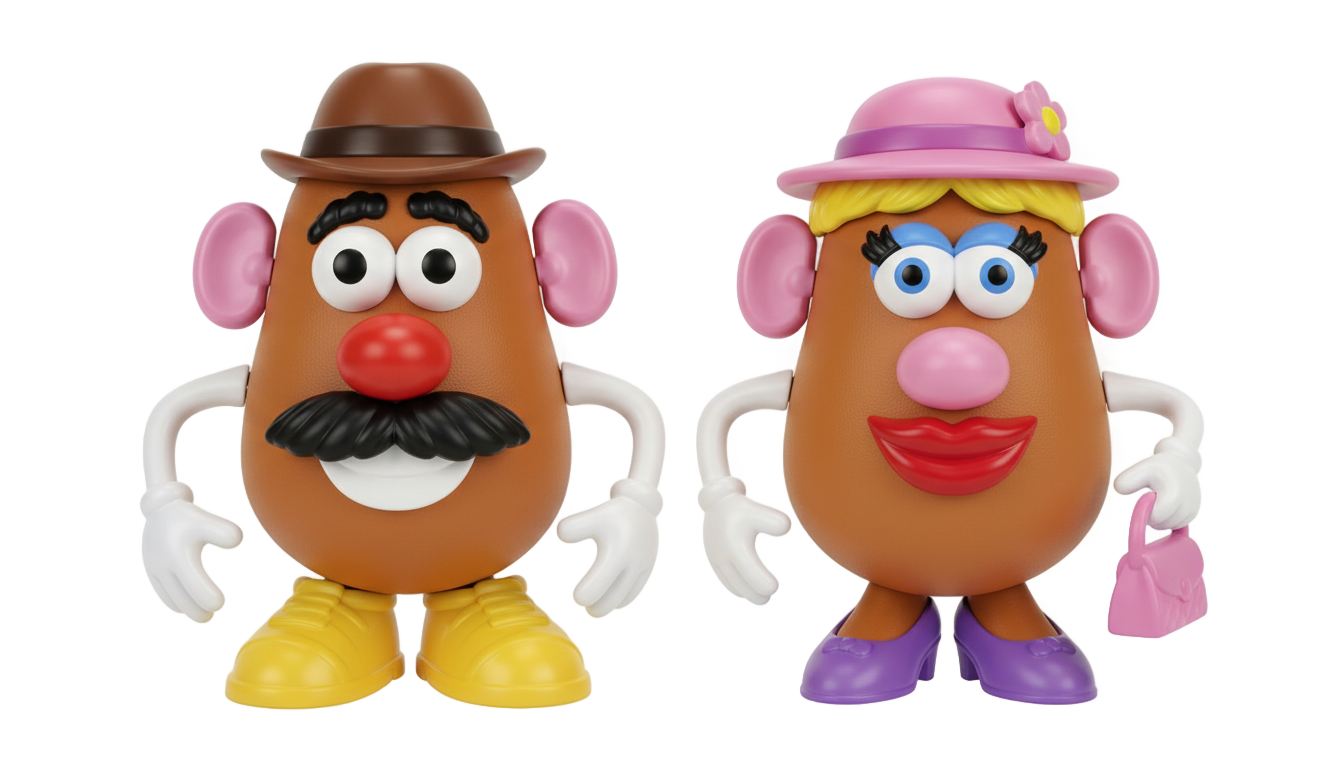 mr and mrs potato head png PNG transparent background