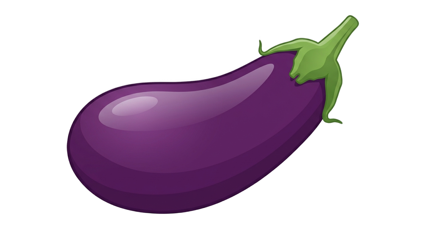 iphone eggplant emoji png PNG transparent background