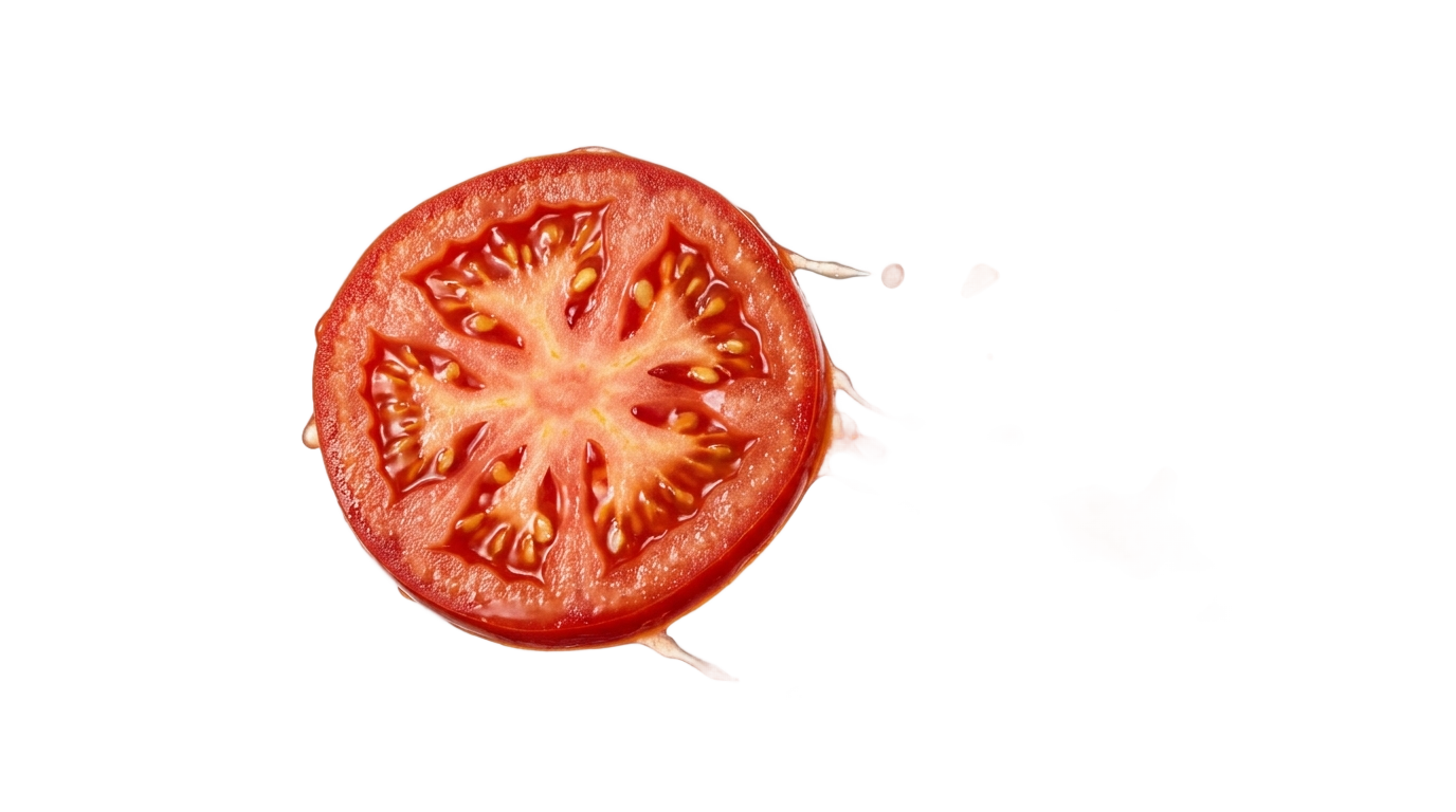 flying tomato slice png PNG transparent background